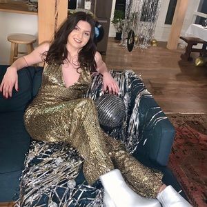 Gold Sequin Jumpsuit
